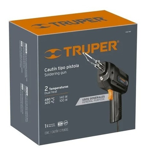 Imagen 4 de 6 de Cautín Tipo Pistola 100/140w Con Luz Truper