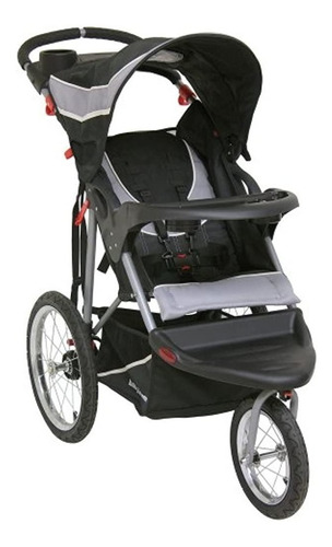 Carrinho de bebê 3 rodas Baby Trend Expedition Jogger phantom com chassi de cor cinza