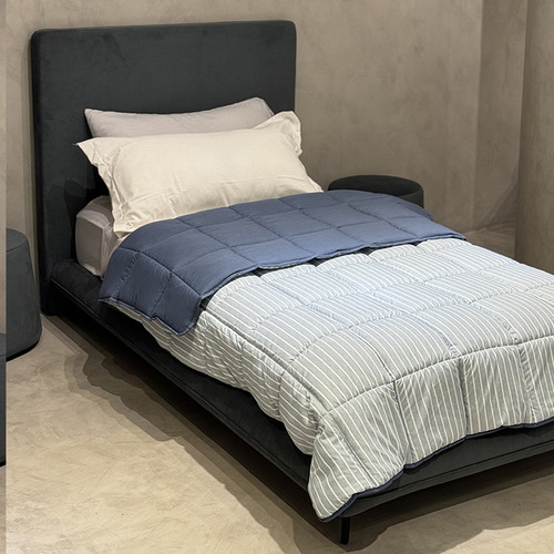 Edredón Cuadros Casa Nordica 2 Plazas 220x240 Cm Navy Cuadros