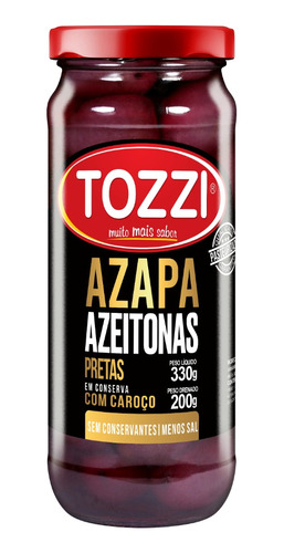 Azeitona Preta  Azapa C/ Caroço, Pote 200g