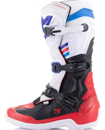 Botas Alpinestars Tech 3 Blanco/rojo/azul Talla 13