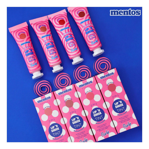 Tinta 2 En 1: Labial Y Rubor Mentos X Rude Cosmetics