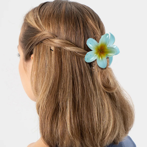 6 Pzs Pinzas Para El Pelo De Flores Hawaianas Para Mujer