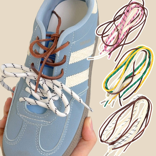 Juego De 4 Cordones Planos Redondos Para Bricolaje, Retro De