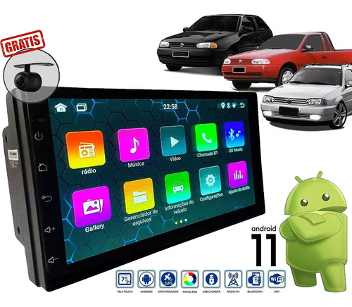 Central Multimidia Android Gps Vw Gol G2 Bola 1996 A 2002