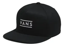 Comprar Gorra Vans Color Negro Logo Vans Blanco Bordado Snapback