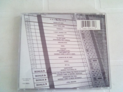 Cd Mariah Carey #1 S Estándar (Usado)