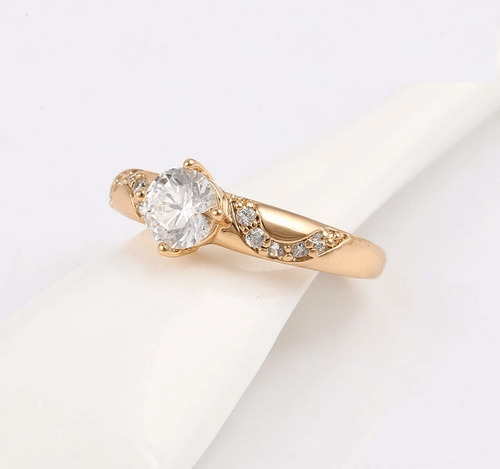 Imagen 7 de 8 de Cyber Off! Anillo Compromiso Aniversario Toque De Oro 18kt