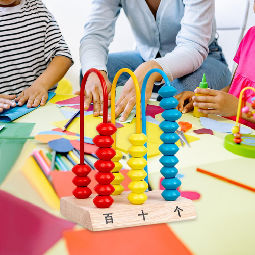 Juguete Montessori Abacus, Cuenta Matemáticas, Ábaco, Madera