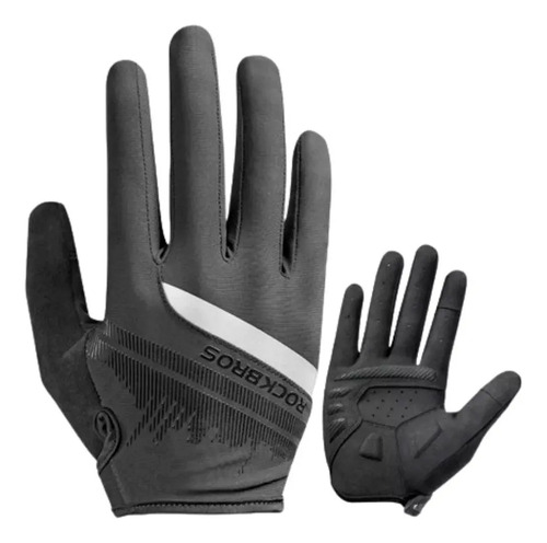 Guantes Largos Ciclismo Rockbros S247-1 Gel Reflectivos Negro Xxl