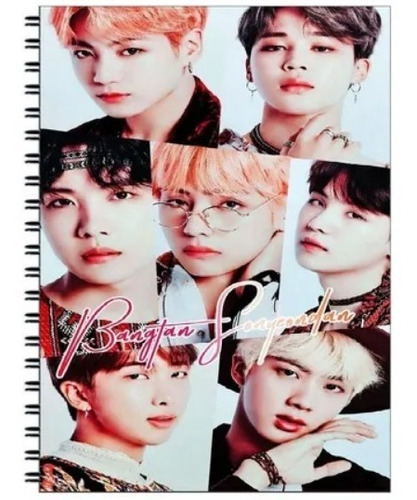 Caderno Kpop Bts 10 Matérias Universitário