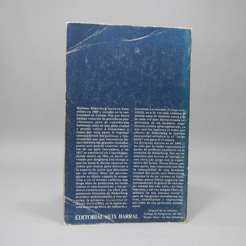 El Doctor Glas Hjalmar Söderberg Seix Barral 1968 Ae2