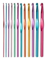 Comprar 12 Agujas De Tejer Crochet De Aluminio - Envío Gratis! Full
