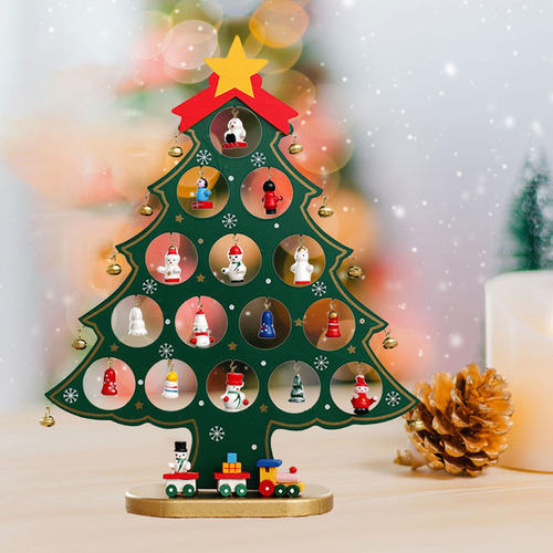 Ornamento De Mesa De Árvore De Natal De Verde Grande