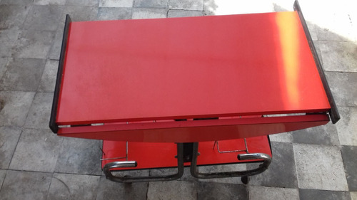 Mesa Bar Retro Color Roja Plegable