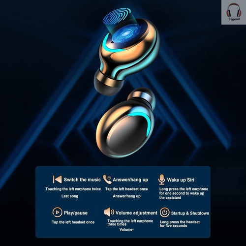 Fone De Ouvido Estéreo Bluetooth Intra Auricular Tws F9
