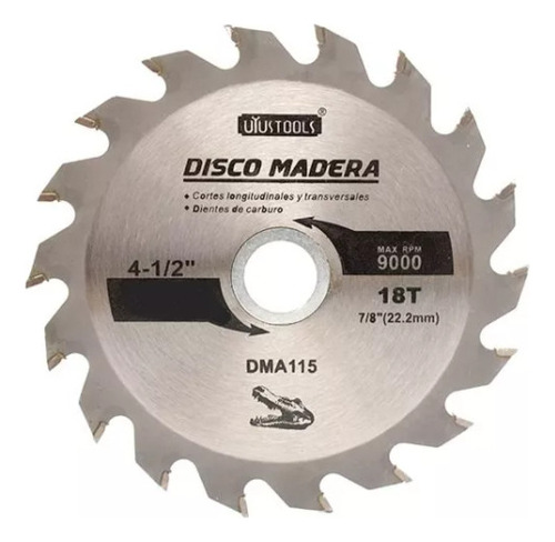 Disco De Sierra Circular 4 1/2'' 18 Dientes Melamina Esmeril