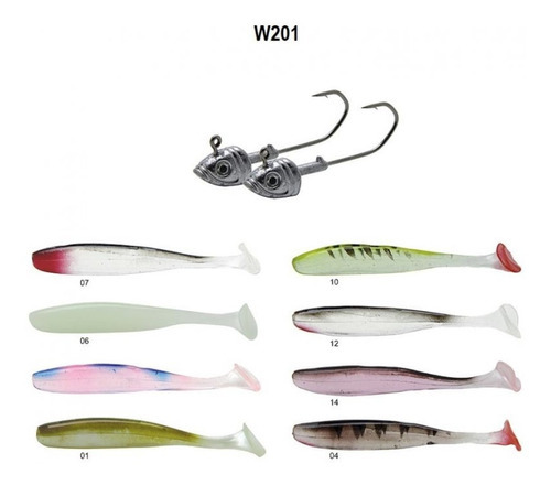 Isca Artificial Silicone Soft Bait W201 Maruri 6und Cor W18907