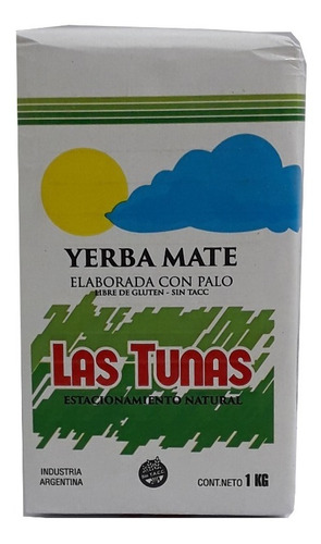 Yerba Mate Las Tunas Sin Tacc 1kg.