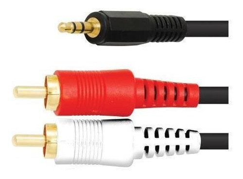 Cable Auxiliar 1 Plug 3.5mm Maho A 2 Plug Rca Macho 3.5m Kap