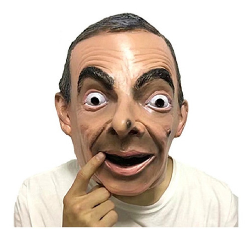 Mascara Latex Disfraz Halloween Mr. Bean