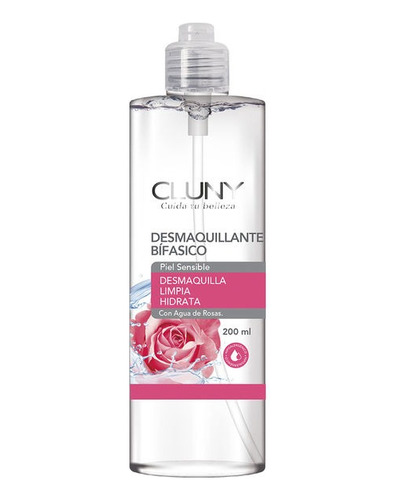 Cluny Desmaquillante Bifasico Piel Sensible Agua Rosas 20ml