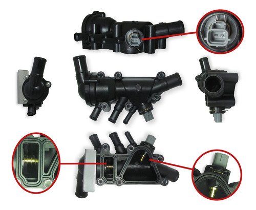 Imagen 1 de 2 de Carcaza Termostato Ford Ka 1999-2008 1.0 1.6 Zetec Rocam