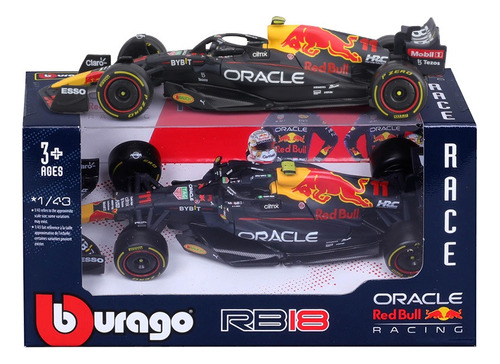 Modelo De Coche De Aleación Bburago F1 Redbull Rb18 #11 Chec