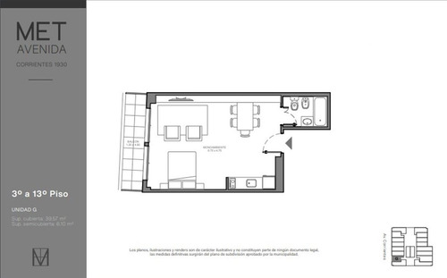 Venta Departamento 1 Ambiente Balvanera Balcon