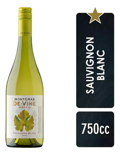 Vino Montgras De Vine Reserva Sauvignon Blanc Bot.750ml 13 G