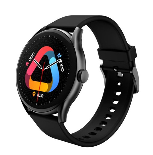 Relógio Smartwatch Qcy Gt S8 Tela Amoled Bluetooth Ipx8 Caixa Preto Pulseira Preto Bisel Cinza-escuro