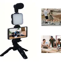Comprar Kit Video Tripode Celular  + Microfono Estabilizador Video