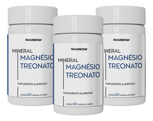 Magnésio Treonato Melhor Marca 100% Puro 180 Caps