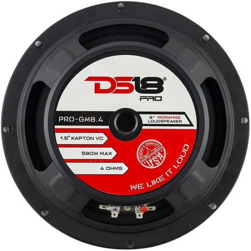 Ds18 Pro-gm8.4 Altavoz - 8 , De Gama Media, Negro Canasta D