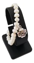 Comprar Pulsera Con Perlas, Cuentas Y Dije Modelo Trébol En Plata 