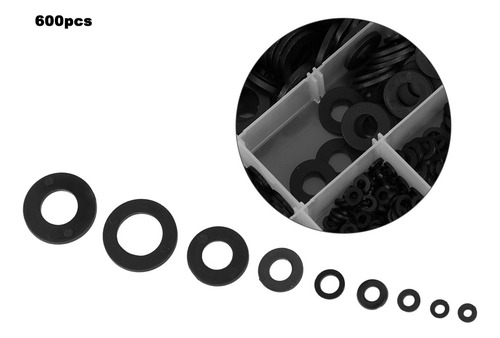Kit Combinado De Arandelas M2-m12 9 Con Junta De Nailon Negr