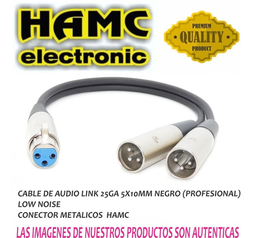 Imagen 2 de 3 de Cable Adaptador Canon Xlr Hembra A Dos Machos Balanceado