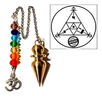 Comprar Péndulo De Bronce 7 Chakras Reiki Radiestesia Rabdomancia