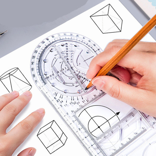 2 X Regla De Dibujo Para Hacer Círculos En Ángulo Regla De