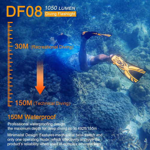 Resistente Al Agua 1000 Lúmenes Led Linterna De Buceo ...