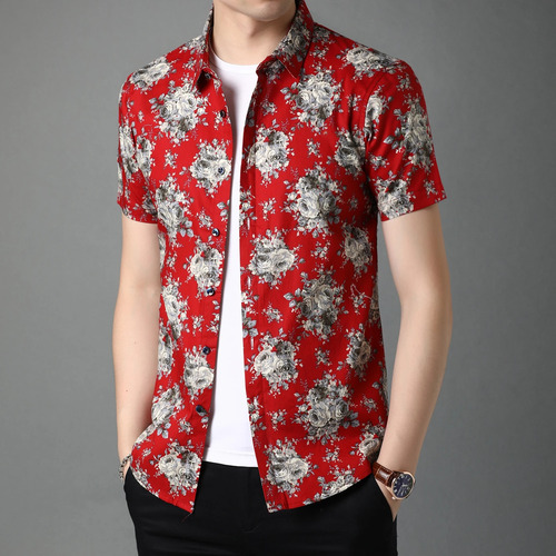 Camisas De Verano Para Hombre Que Imprimen Ropa Floral De Al