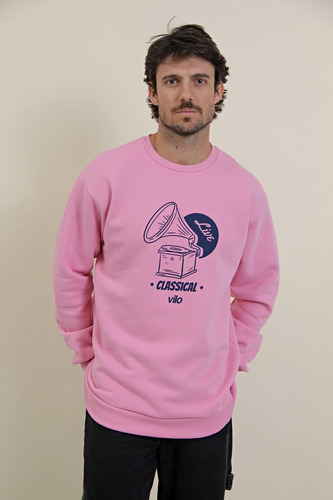 Buzo Oversize Viste Vilo Estampado Tocadiscos Frisado