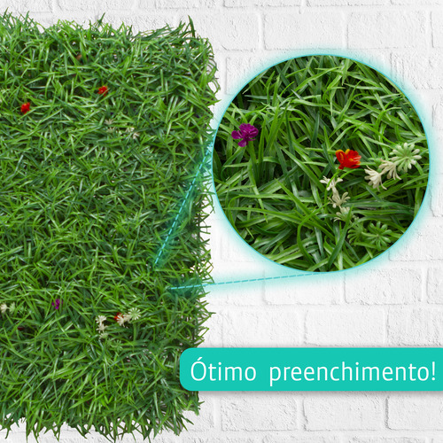 Placa De Grama 40x60 Com Buchinhos Verdes Paredes Kit 16 Uni