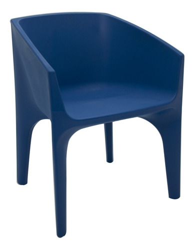 Cadeira Paco Azul Mariner Com Braços Tramontina 92715034
