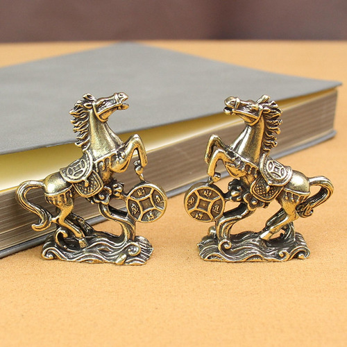 Majestuosa Escultura De Caballo De Latón Para Decoración