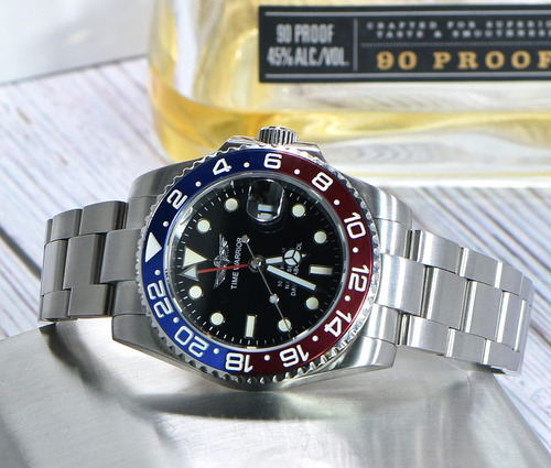 Reloj Automático Para Hombre Gmt Master De Acero Inoxidable