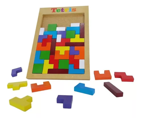 Quebra Cabeça de Madeira Tetris - Brinquedos - Milor