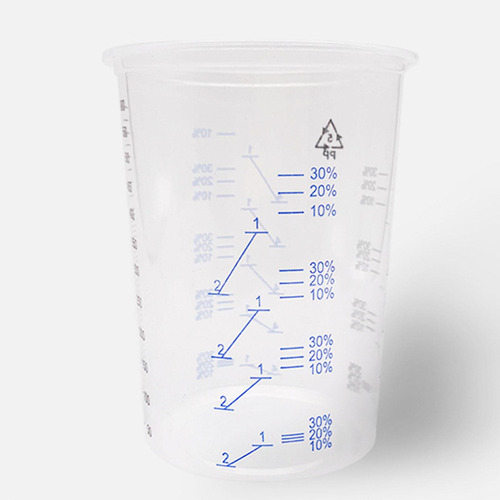* 50 Vasos De Mezcla De Pintura De Polipropileno Az.
