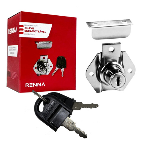 Fechadura Porta E Gaveta Armários 22mm Com 2 Chaves Dobrável
