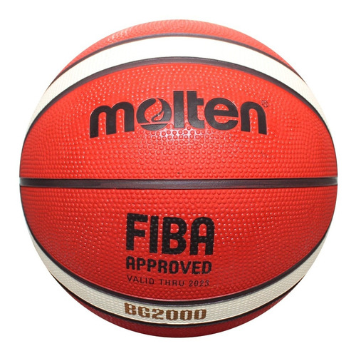 Imagen 1 de 8 de Balón Basquetbol Molten B7g2000 Hule Naranja Moldeado No. 7